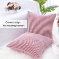 thumbnail image 6 of Unique Bargains 2-Pack 3D Corduroy Decorative Throw Pillow Covers Pink 18" x 18", 6 of 8