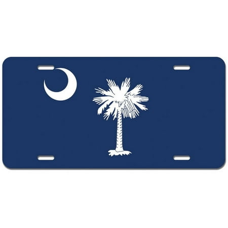 South Carolina State Flag Novelty Metal Vanity License Tag Plate