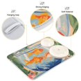 thumbnail image 3 of Yayeee Dish Drying Mat for Kitchen Counter 16"x18" Microfiber Absorbent Pad, Blue Goldfish Bowl, 3 of 7
