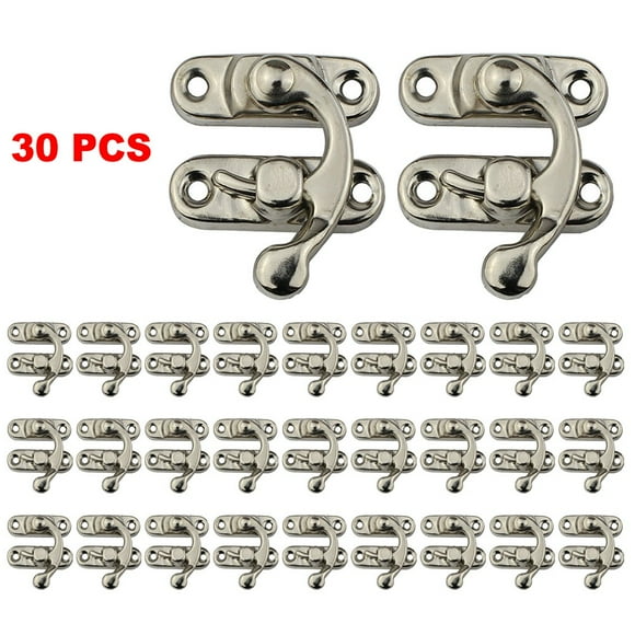 Ruibeauty 30Pcs Antique Bronze Iron Padlock Hasp Hook Lock For Mini Jewelry Wooden Box