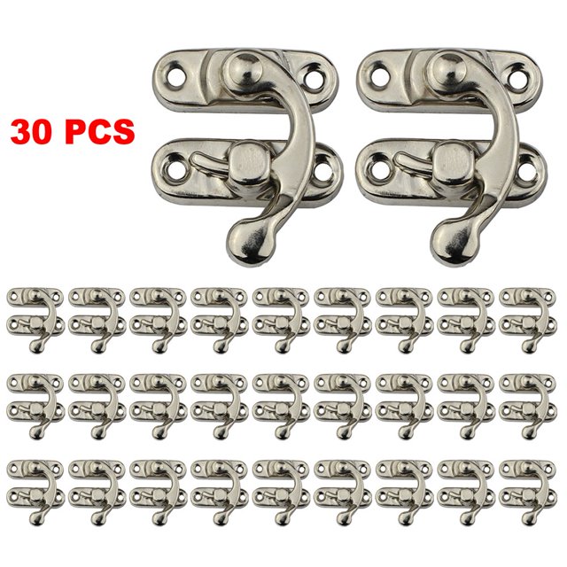 Ruibeauty 30Pcs Antique Bronze Iron Padlock Hasp Hook Lock For Mini Jewelry Wooden Box