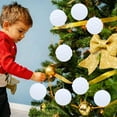 thumbnail image 5 of Xuniizn Christmas Ornaments Set - Christmas Decorations 10CM Large Size 2Piece Flocked Christmas Balls Christmas Decoration Set Of Christmas Tree Decorations Can Also Be Used For Other Party, White, 5 of 7