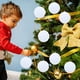 thumbnail image 4 of Set de adornos para bailes de Navidad en dos paquetes | Decoraciones festivas de 10 cm grandes con flocas, rojo, blanco, verde, naranja, marrón azul | Decoración ligera y duradera para árbol de, 4 of 6
