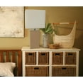 thumbnail image 2 of Elegant Designs Modern Leather Table Lamp with White Fabric Shade, 2 of 3