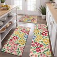 thumbnail image 2 of Pioneer Flower Floral Print Pattern Kitchen Rugs Sets Of 3,Kitchen Runner Rugs Non Skid Washable,Decorative Kitchen Floor Mats for Kitchen,Sink,Laundry,17"x30"+ 17"x47" + 17"x59", 2 of 6