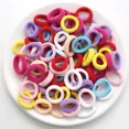 thumbnail image 1 of 200 Uds. Bandas elásticas para el cabello de nailon coloridas para mujeres y niñas, coleteros para sujetar el cabello pequeños, bandas de goma, accesorios para el cabello, 1 of 5