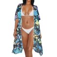 thumbnail image 2 of HELLHERO Polyester Bathing Suit Cover Up for Beach Quick Dry Long Splashed Ink, 2 of 4