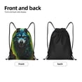 thumbnail image 4 of Bingfone Fluorescent Wolf Drawstrings Backpacks Bags for Men Women Gym Drawstrings Bag-Medium, 4 of 8