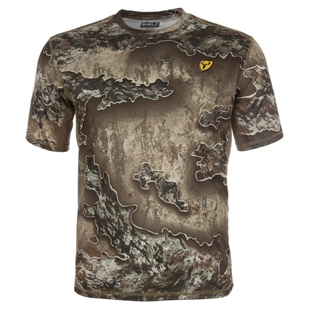 Blocker Outdoors Angatec Short Sleeve Performance Shirt Camo Hunting Clothes for Men (Realtree Excape Small)