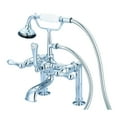 thumbnail image 4 of Water Creation F6-0006-01-AX Vintage Classic 7 in. Spread Deck Mount Tub Faucet - Chrome, Silver, 4 of 5
