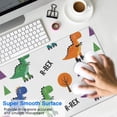 thumbnail image 4 of Long Mouse Pads for Desk,White Dinosaurs Trees Text Pattern Desk Mats on Top Of Desks, Desk Mouse Pad Extra Large with 3mm Non-Slip Base and Stitched Edge for Gaming,Office,Work,Home 31.5"x11.8", 4 of 6