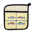 thumbnail image 1 of Betsy Drake PT007Y Multi Fish Yellow Pot Holder, 1 of 1