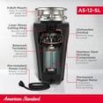 thumbnail image 3 of Triturador de basura American Standard 10-US-AS-12-SL 1.25 HP, 3 of 7