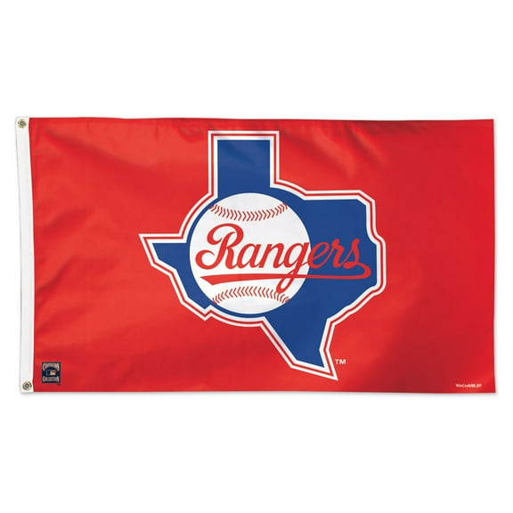 MLB Texas Rangers Cooperstown Red State 3' x 5' Deluxe Flag