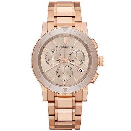 Burberry BU9703 The City Rose Gold Chronograph Ceramic Bezel - 38mm