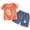 style-16 Orange, variant on Gubotare Pajamas Kids Baby Boys Girls Pajama Set Kids Toddler Snug Fit Sleepwear Pjs for Daily 12 18 Months (Red,12-18 Months)