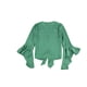 thumbnail image 3 of bar III Blusa de punto con lazo en el frente para mujer, azul, pequeña bar III Tejer, 3 of 3