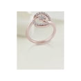 thumbnail image 2 of Halo Jewelers 14k Rose Gold 0.25 Carat (Ctw) Round Cut White Diamond Ladies Bypass Floral Halo Circle Engagement Ring for Women Wedding Birthday (Color: H-I, Clarity: I1-I2, 1/4 CTW) Ring Size-6, 2 of 6