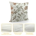 thumbnail image 4 of Creowell Brown and White Flowers Pillow Covers  Vintage Brown Flowers Throw Pillowcase  Decorative Morden Floral Outdoor Cushion Cover for Patio Sofa Bedroom Indoor Outdoor Party White, 4 of 5