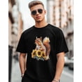 thumbnail image 1 of Camisetas para hombre, camisetas de manga corta con diseño de ardilla, girasol y cuello redondo, camisetas holgadas para adolescentes y niños., 1 of 8