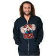 thumbnail image 5 of Popeye The Sailor Man USA Muscle Zip Up Hoodie Men's Women's Brisco Brands X, 5 of 6