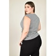 thumbnail image 3 of Blusa cruzada texturizada Roman Fashion /Tallas Extras, 1917 (Negro) negro 42, 3 of 6