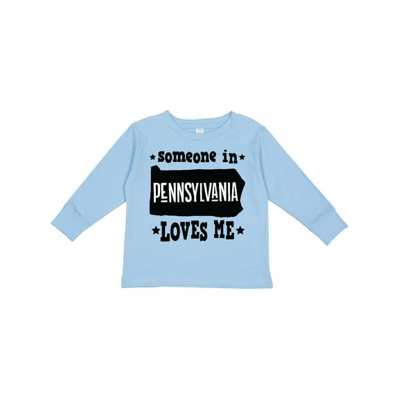 Inktastic Someone in Pennsylvania Loves Me Boys or Girls Long Sleeve Toddler T-Shirt