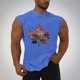 thumbnail image 1 of Camiseta sin mangas de cuello redondo para hombre, informal, a la moda, sin mangas, con estampado, cuello redondo, deportiva, de poliéster, 1 of 5