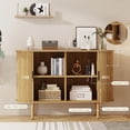 thumbnail image 4 of EastVita 47 in Mid Century Modern Sideboard Buffet Cabinet with Sliding Doors and Adjustable Shelves Accent Storage Cabinet, 4 of 8