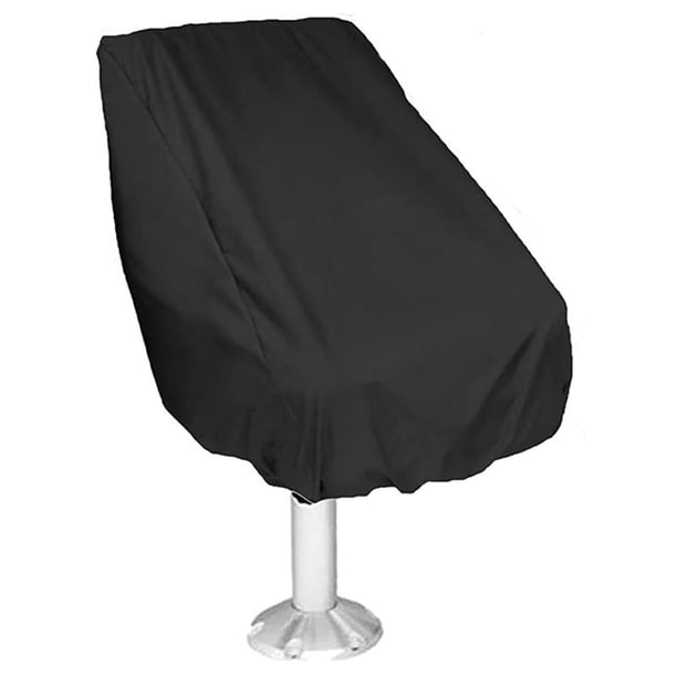 Funda para asiento de barco, impermeable, para motor principal marino, cubierta antipolvo para asiento de lancha rápida, protección para todas las estaciones, pontón (negro, 22x24x25 pulgada