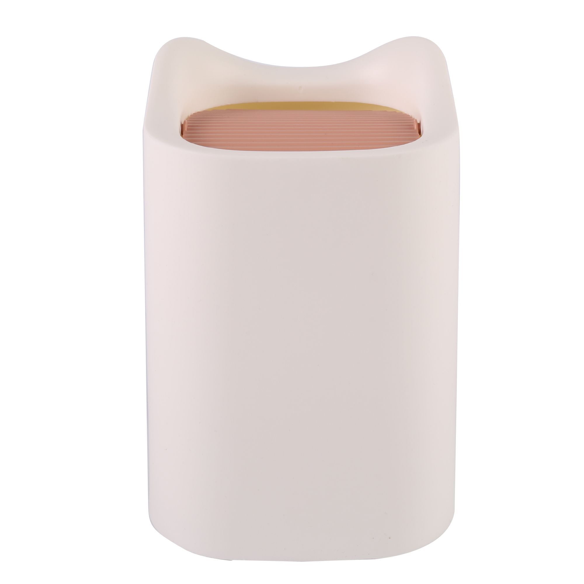 Sheebo Modern 2 Liter Plastic White Mini Trash Can with Swing Lid for ...