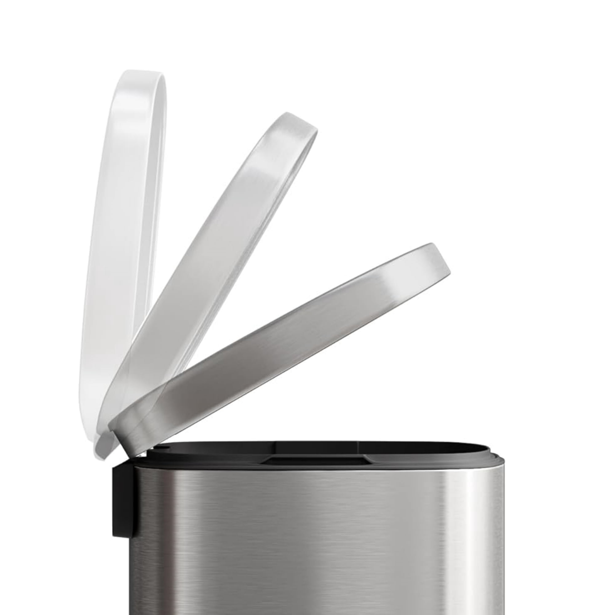 Garvee Step-on Trash Bin Set 2 Pack, 13.2 Gallon & 2.6 Gallon, Silver