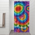 thumbnail image 2 of Colorful Rainbow Tie Dye Spiral Pattern Shower Curtain 36"x72" ,Bathroom Decorative Shower Curtains Set with 12 Hooks,Modern Waterproof Washable Shower Curtain, 2 of 6