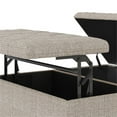thumbnail image 5 of Bowery Hill 36" Square Coffee Table Ottoman in Platinum Tweed Look Fabric, 5 of 8