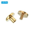 thumbnail image 3 of 25 Sets Chicago Screws, M4x4mm Brass Chicago Screw Slotted Binding Post Screw Rivets for Leather Belt, 3 of 6