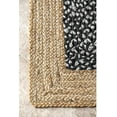 thumbnail image 4 of Indian Handmade Braided Black & White Cotton with Natural Jute Area Rugs , Home Decor Rugs Size 9 x 9 Feet Square ( 270 cm x 270 cm ), 4 of 4