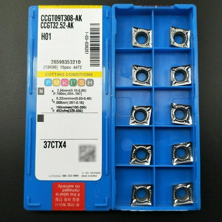 

10PCS CCGT09T308-AK H01 CCGT 32.52 CNC inserts CCMT09T3 Lathe blade for Aluminum