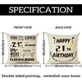 thumbnail image 5 of Happy 21st Birthday Decorations for Her Him, 21st Birthday Gifts for Her Daughter Son Women Girlfriend, 21 Year Old Birthday Gifts for Her, Twenty First Birthday Gifts, Birthday Pillow Cover 18x18, 5 of 5