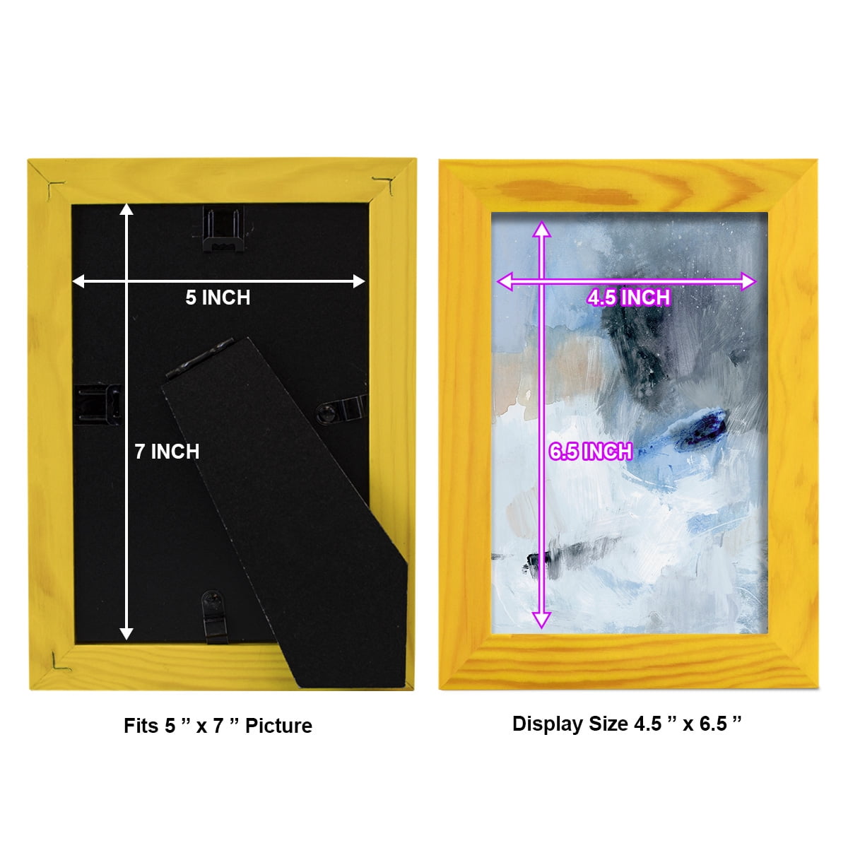Welle II - Framed Print w/glass - Sunflower Yellow