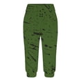 thumbnail image 4 of gbyLJF Workout Capri Pants for Women Summer 2024 Fashion Printed Cropped Jogger Pant Mid Rise Slim Fit Gym Pants A01_Green S, 4 of 6