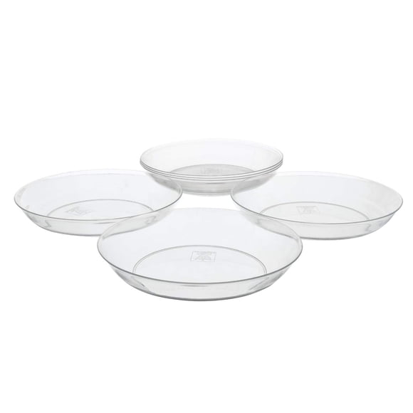 Royal Imports 10" Clear Plastic Saucer Plant Drip Tray, Deep Pie Plate, Floral Flower Dish, Wedding, Party, Home and Hol