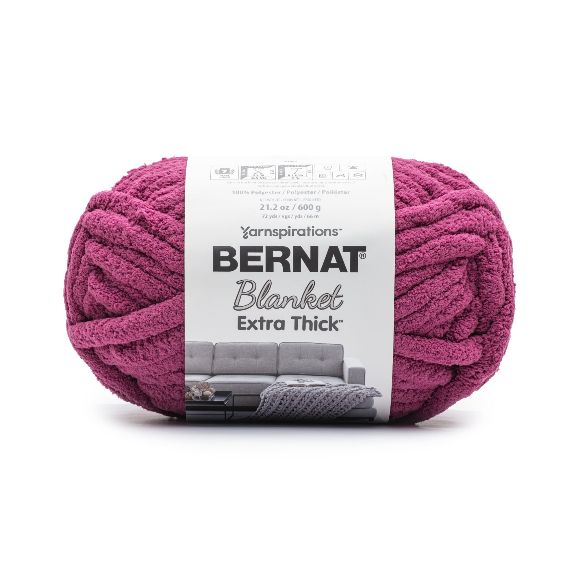 Bernat® Blanket Extra Thick™ 7 Jumbo Polyester Yarn, Orchid 21.2oz