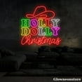 thumbnail image 4 of Glowneon Holly Dolly Christmas Neon Sign, Holly Dolly Xmas Led Sign, Handmade Cowboy Hat LED Light, 4 of 5