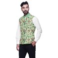 thumbnail image 2 of Atasi Veste Imprimée Fleur Nehru Homme Bandhgala Veste Ethnique Tenue de Fête Mariage-Grande, 2 of 4