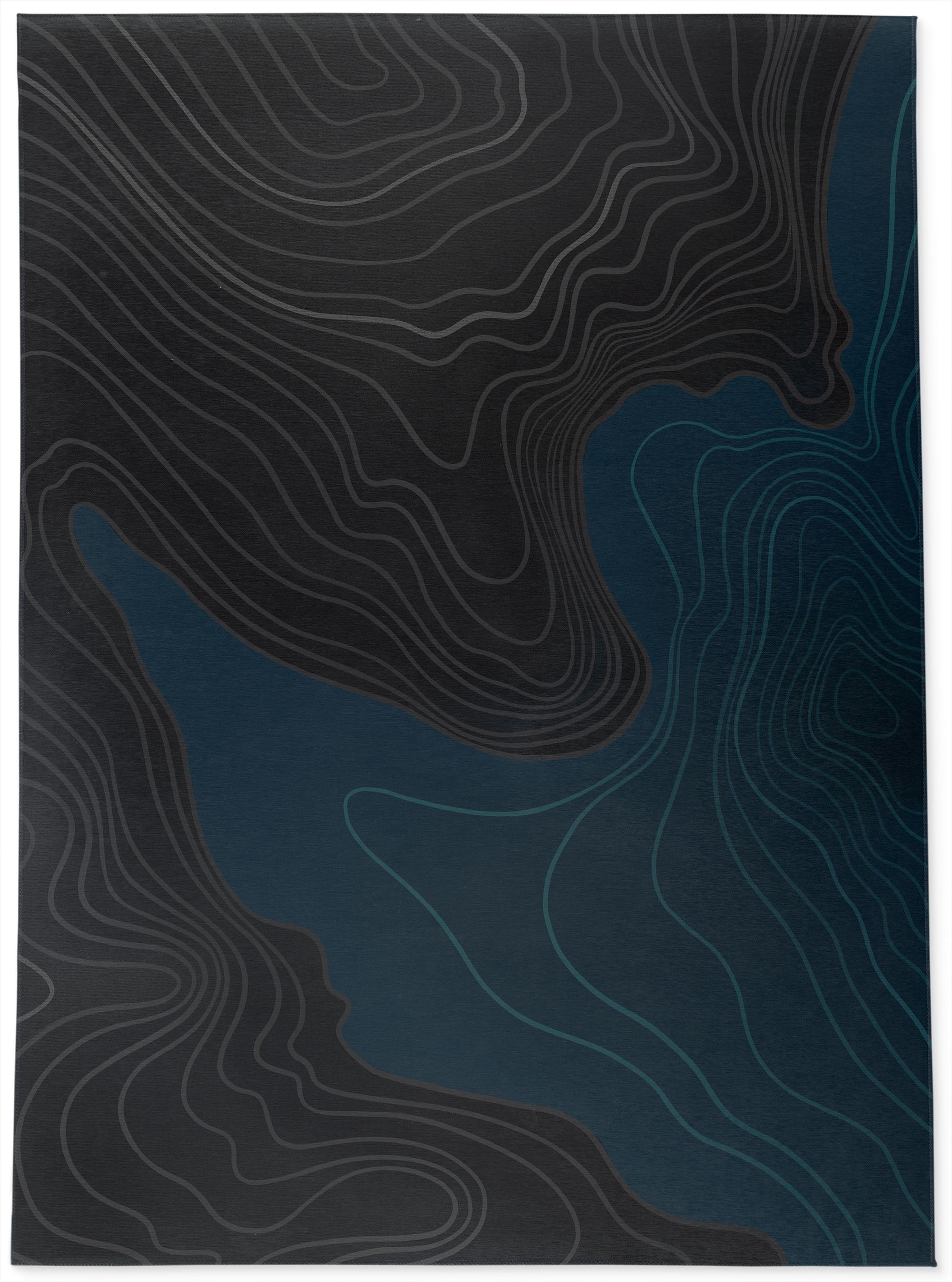 Topography Black Area Rug by Kavka Designs - Walmart.com