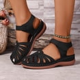 thumbnail image 4 of Dakaela Closed Toe Sandals for Women 2026 Comfortable Dressy Platform Wedges Ankle Strap Orthopedic Wide Width Walking Shoes (6,Black), 4 of 8