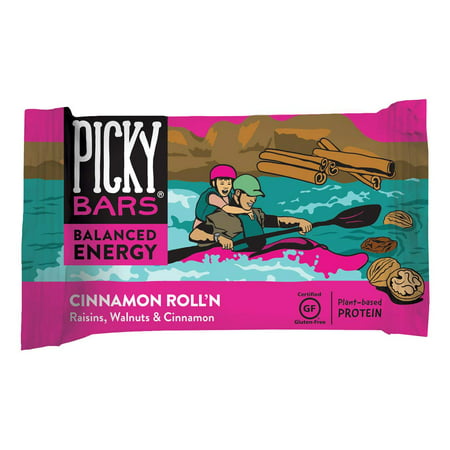 Picky Bars Real Food Energy Bars Plant Based Protein All-Natural Gluten Free Non-GMO Non-Dairy Cinnamon Roll n Pack of 10