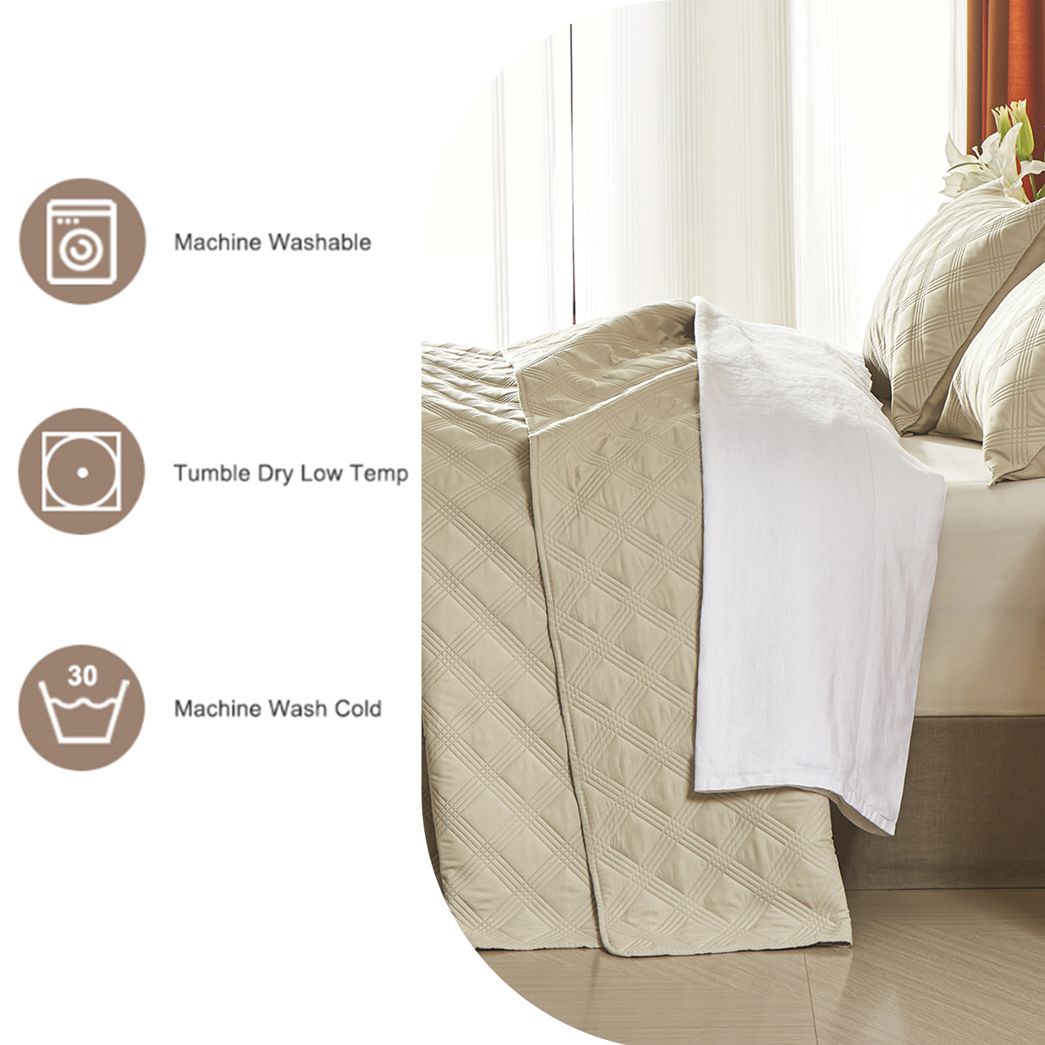 Davulos Quilts Queen Size，Soft Queen Quilt Bedding Set Lightweight Comforter with 2 Pillow Shams Complexion Summer Bedspread Coverlet for Modern Bedroom Decor, 90x96 Inch