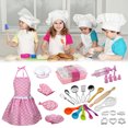 thumbnail image 3 of Complete Kids Cooking Baking Toy Set Role Play Kitchen Utensils Baking Tools Cake Apron, 3 of 9