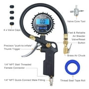 Digital Tire Inflator With Pressure Gauge, 0-250 PSI, Easy to Read